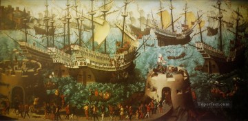 海戦 Painting - ヘンリー 8 世のドーバー軍艦への乗船